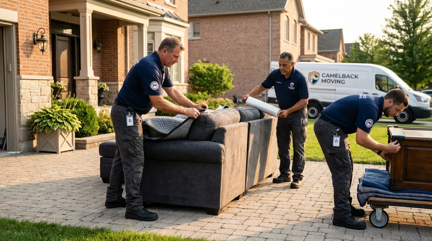 Large estate moving crew wrapping furniture in Berkeley Springs, WV